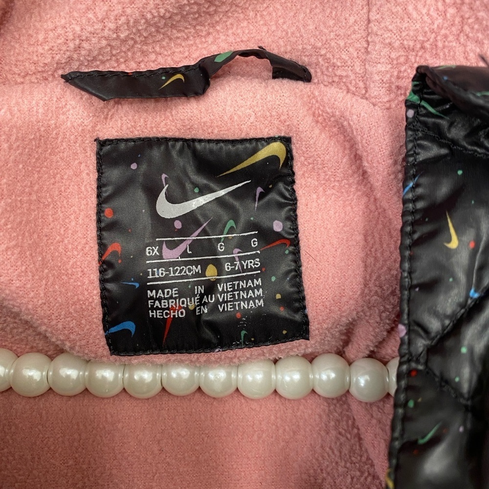 Nike Just Do It printed puffer jacket size L 6/7 years - Picture 3 of 5
